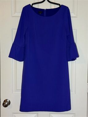 Talbots Cobalt Blue Bell-Sleeve Shift Dress